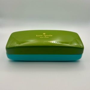 Kate Spade - Glasses/Sunglasses Case - Green & Blue - Hard Shell - NEW